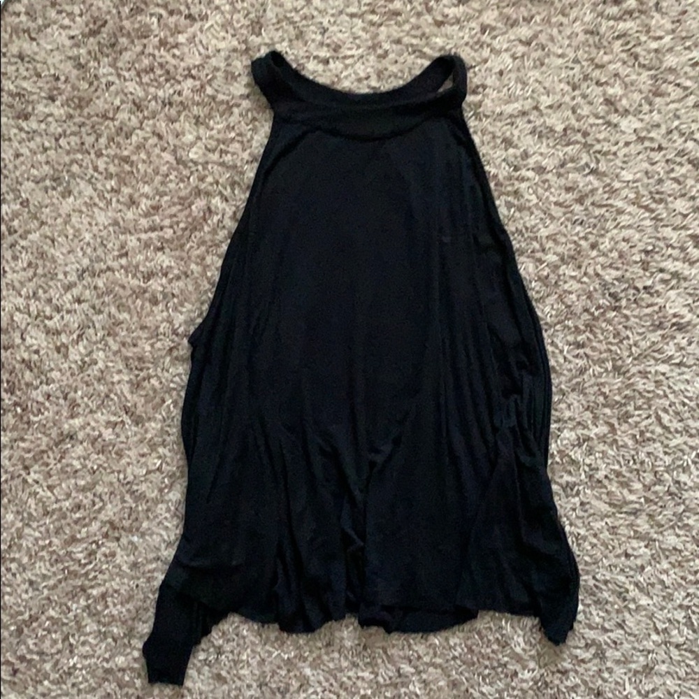 Black High Neck Tank Top